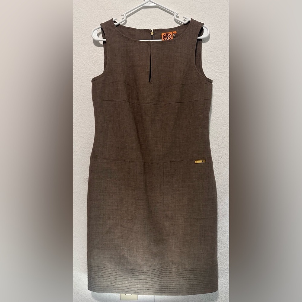 Tory Burch Brown Sleeveless Wool Blend Dress size‎ 8
